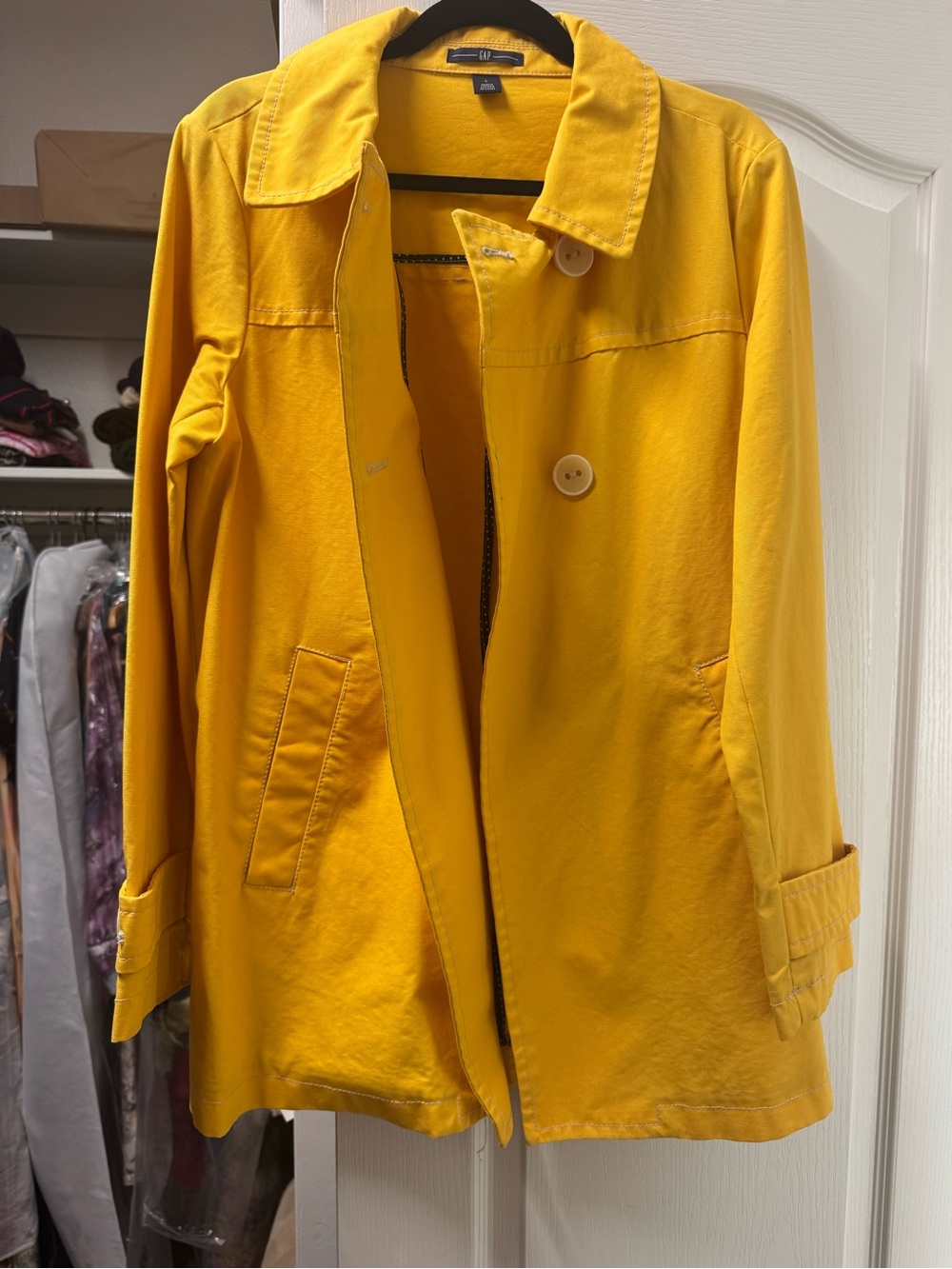 GAP Yellow Lightweight Trench Coat